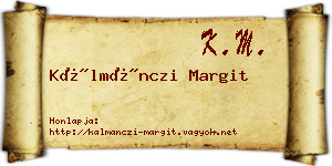 Kálmánczi Margit névjegykártya